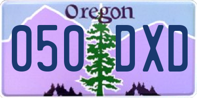 OR license plate 050DXD