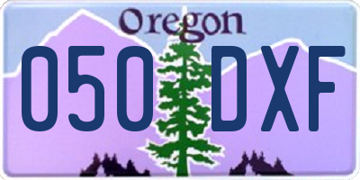 OR license plate 050DXF