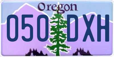 OR license plate 050DXH