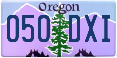 OR license plate 050DXI