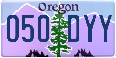 OR license plate 050DYY