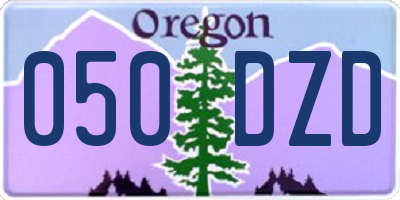 OR license plate 050DZD