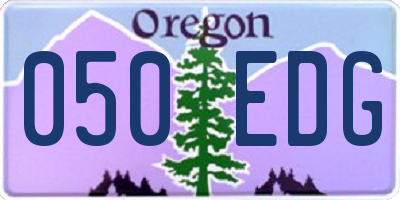 OR license plate 050EDG