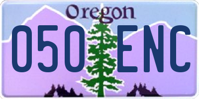 OR license plate 050ENC