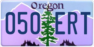 OR license plate 050ERT