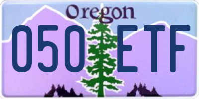 OR license plate 050ETF