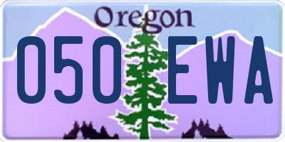 OR license plate 050EWA