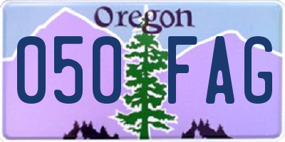 OR license plate 050FAG