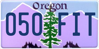 OR license plate 050FIT
