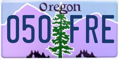 OR license plate 050FRE