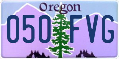 OR license plate 050FVG