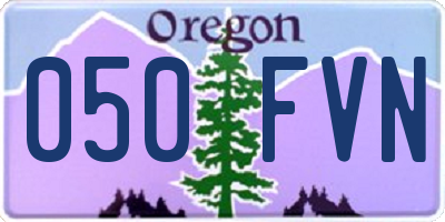 OR license plate 050FVN