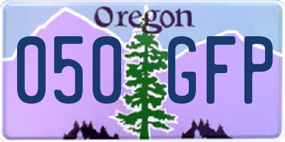 OR license plate 050GFP