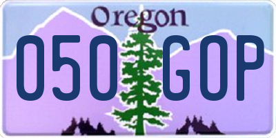 OR license plate 050GOP
