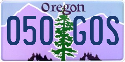 OR license plate 050GOS