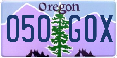 OR license plate 050GOX
