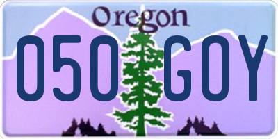 OR license plate 050GOY