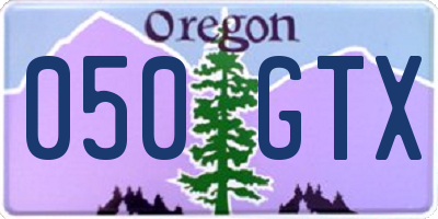 OR license plate 050GTX