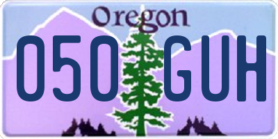 OR license plate 050GUH