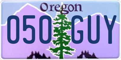 OR license plate 050GUY