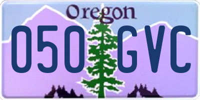 OR license plate 050GVC