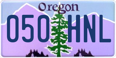 OR license plate 050HNL