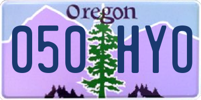 OR license plate 050HYO