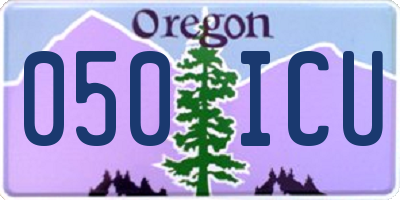 OR license plate 050ICU