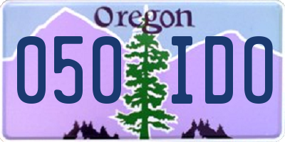 OR license plate 050IDO