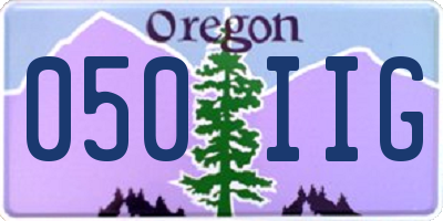 OR license plate 050IIG