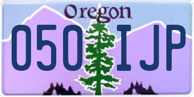 OR license plate 050IJP