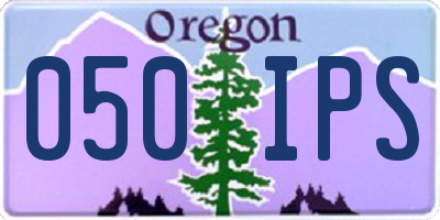 OR license plate 050IPS
