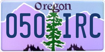 OR license plate 050IRC