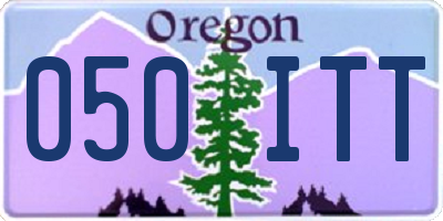 OR license plate 050ITT