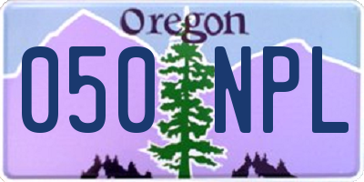 OR license plate 050NPL