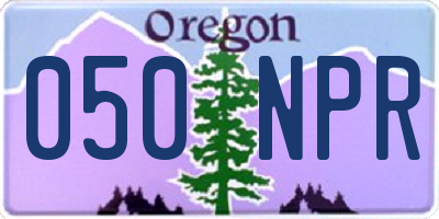 OR license plate 050NPR