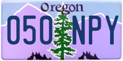 OR license plate 050NPY
