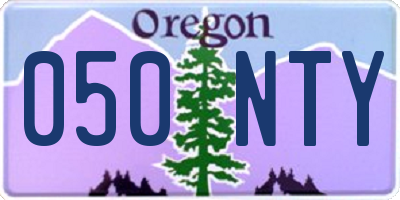 OR license plate 050NTY