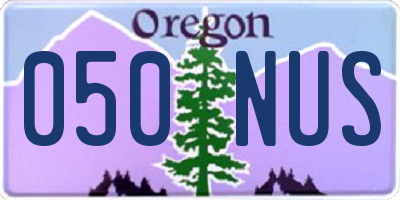 OR license plate 050NUS