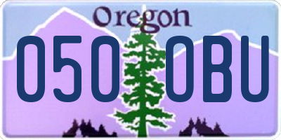OR license plate 050OBU
