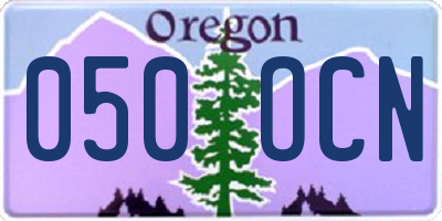 OR license plate 050OCN