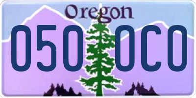 OR license plate 050OCO