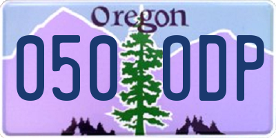 OR license plate 050ODP