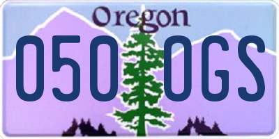 OR license plate 050OGS