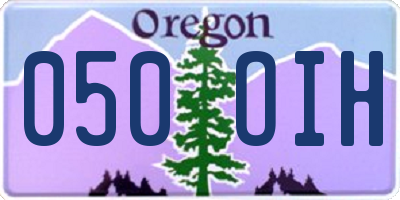 OR license plate 050OIH