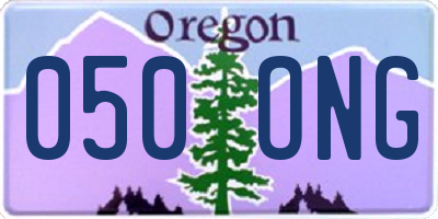 OR license plate 050ONG
