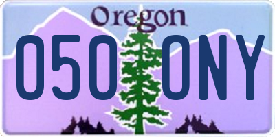 OR license plate 050ONY