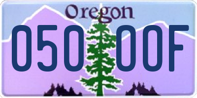OR license plate 050OOF