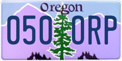 OR license plate 050ORP