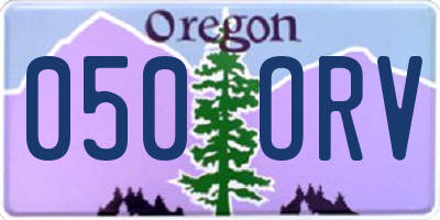 OR license plate 050ORV